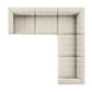 Langham Channeled 5-Piece Sectional - Crypton Nomad Snow