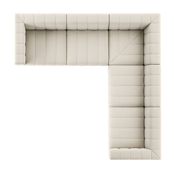 Langham Channeled 5-Piece Sectional - Crypton Nomad Snow