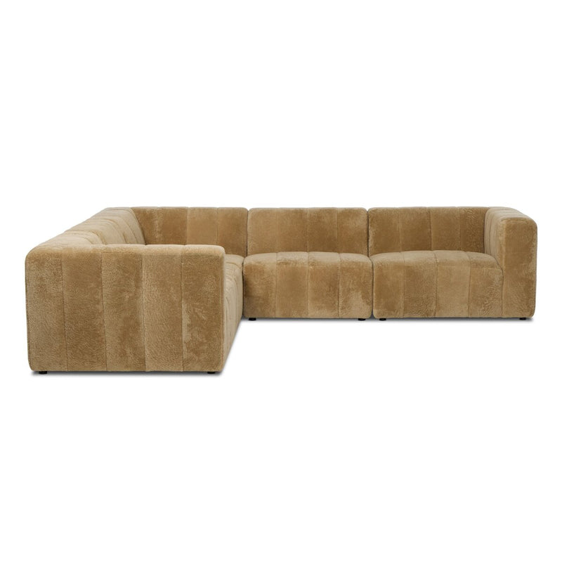Langham Channeled 5-Piece Sectional - Ravello Camel
