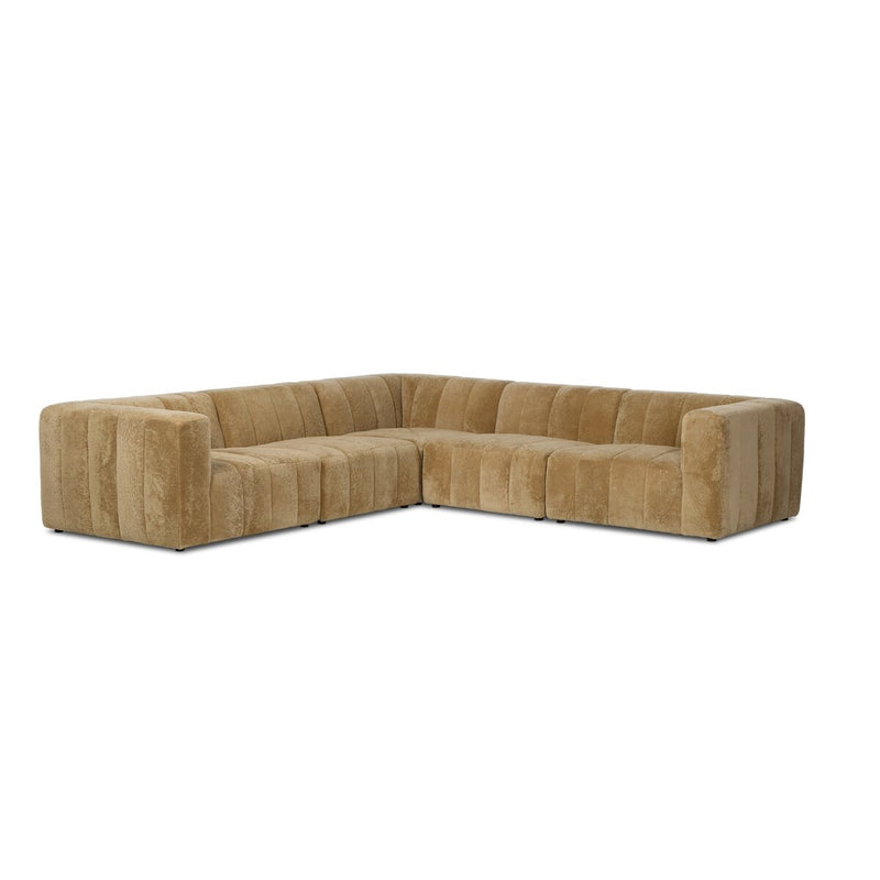 Langham Channeled 5-Piece Sectional - Ravello Camel