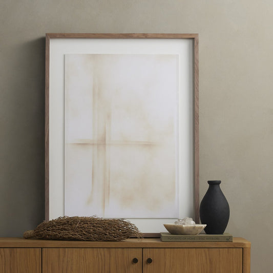 Neutral Sand by Amy Berlin - Rustic Walnut