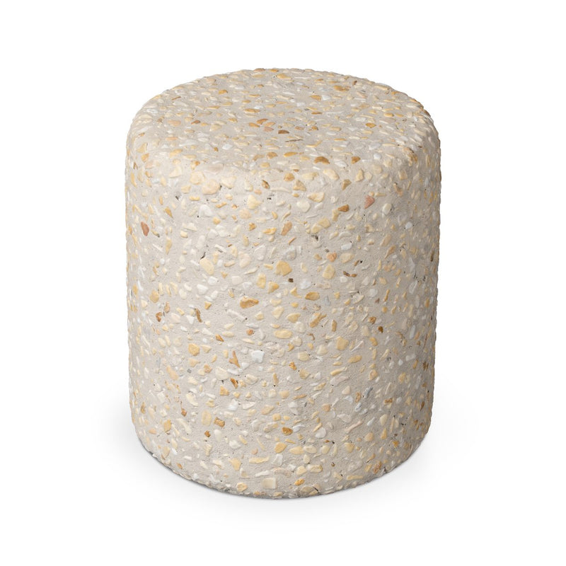 Orlan Outdoor End Table - Pure Terrazzo