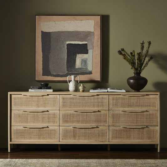 Sydney 9 Drawer Dresser - Natural Mango