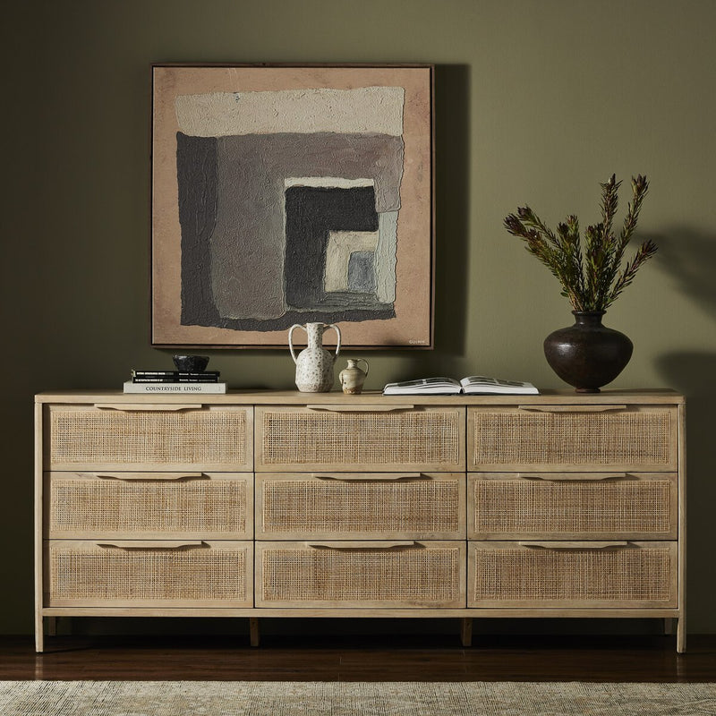 Sydney 9 Drawer Dresser - Natural Mango