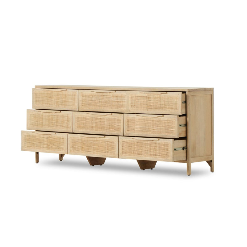 Sydney 9 Drawer Dresser - Natural Mango