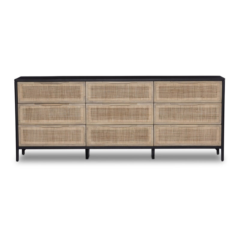 Sydney 9 Drawer Dresser - Black Wash