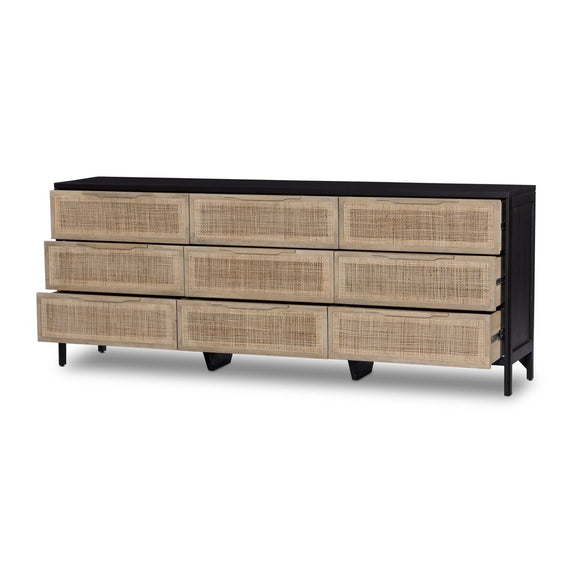 Sydney 9 Drawer Dresser - Black Wash