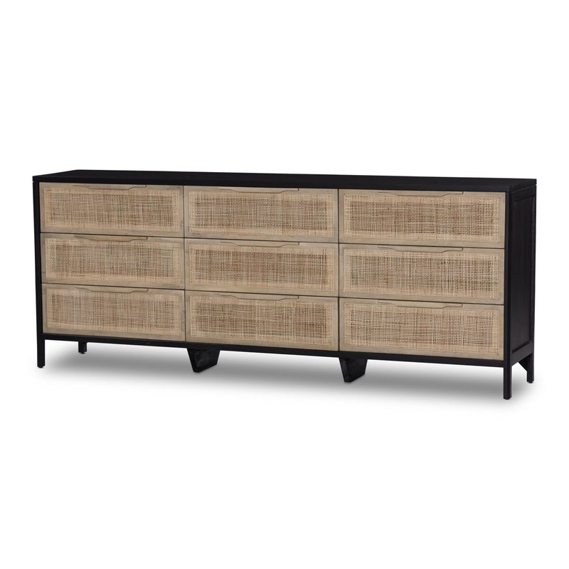 Sydney 9 Drawer Dresser - Black Wash