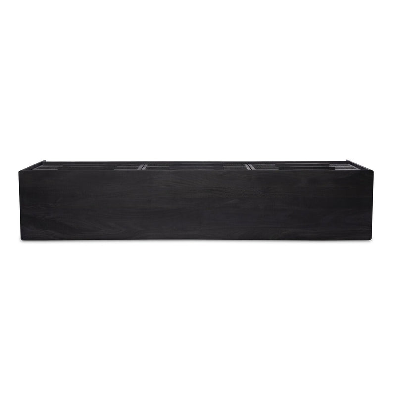 Sydney 9 Drawer Dresser - Black Wash & Black Cane