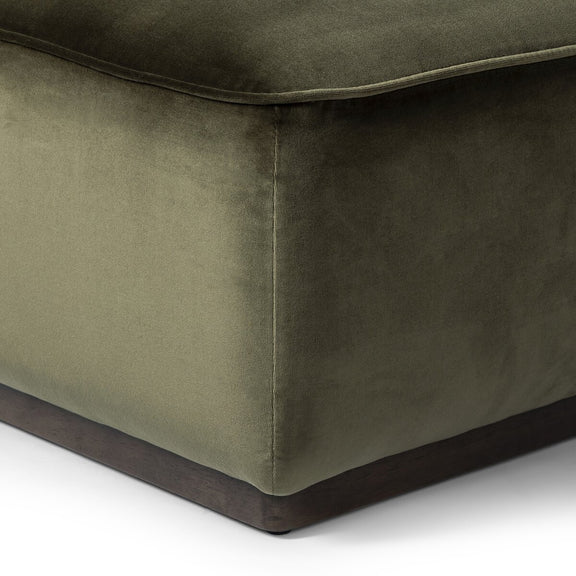 Sinclair Square Ottoman-21" - Surrey Olive