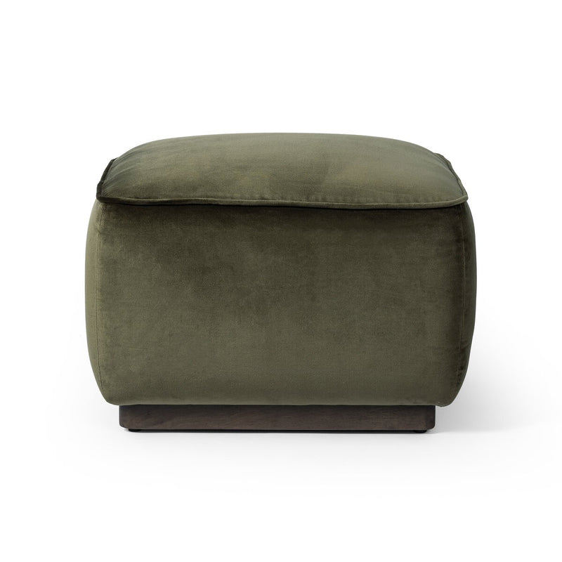 Sinclair Square Ottoman-21" - Surrey Olive