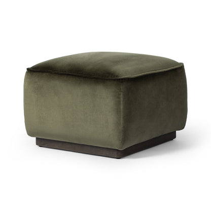Sinclair Square Ottoman-21" - Surrey Olive