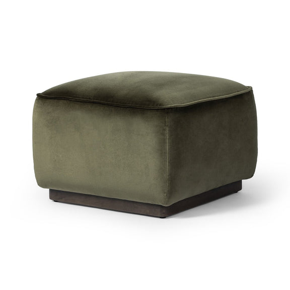 Sinclair Square Ottoman-21" - Surrey Olive