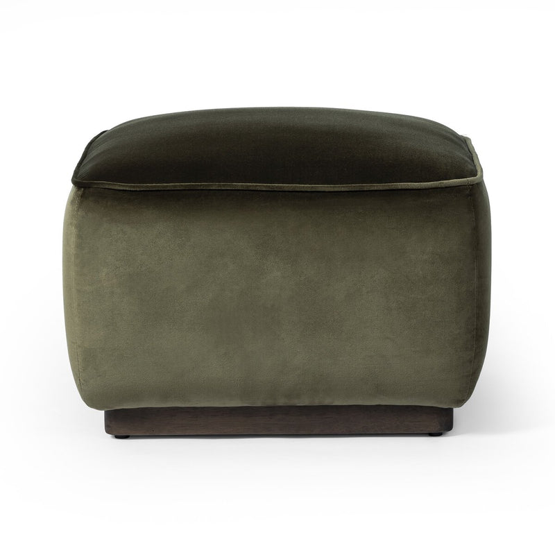 Sinclair Square Ottoman-21" - Surrey Olive