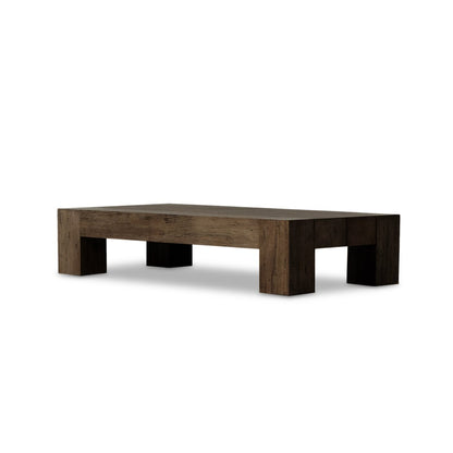 Abaso Rectangular Coffee Table - Ebony Rustic Wormwood Oak