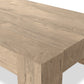Abaso Rectangular Coffee Table - Whitewash Rustic Wormwood Oak
