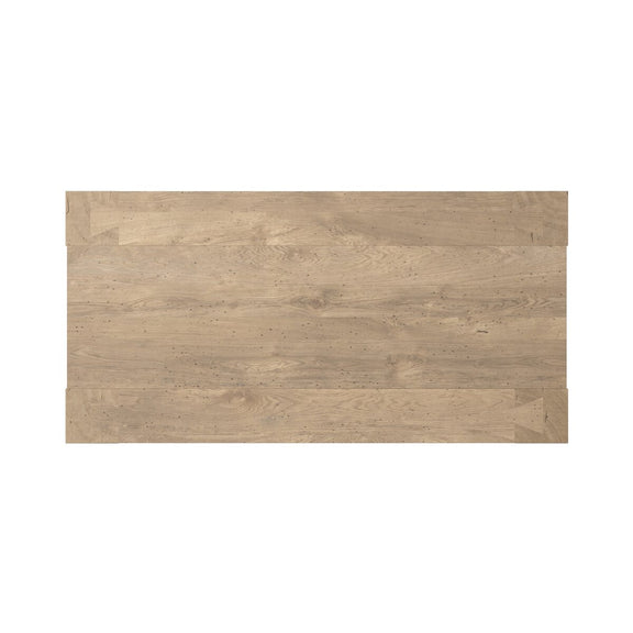 Abaso Rectangular Coffee Table - Whitewash Rustic Wormwood Oak
