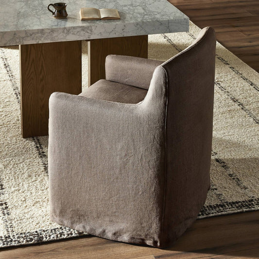 Westcott Slipcover Dining Chair - Brussels Mushroom