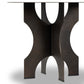 Round Side Table In Solid Iron - Bronze Hammered Textured