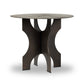 Round Side Table In Solid Iron - Bronze Hammered Textured