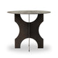 Round Side Table In Solid Iron - Bronze Hammered Textured