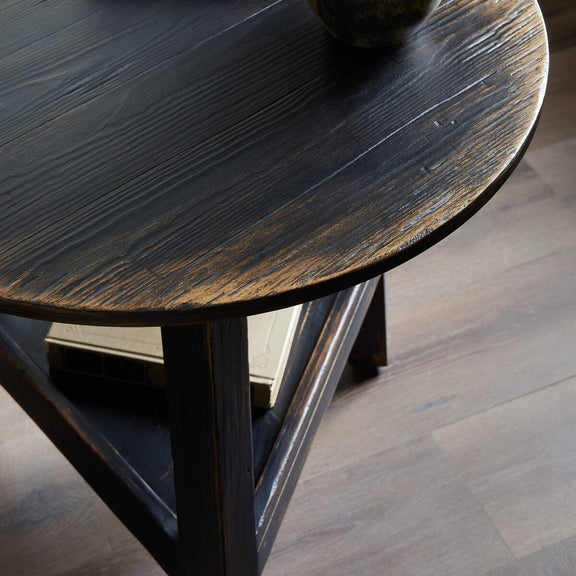 Kickapoo River Cricket Table - Distressed Black