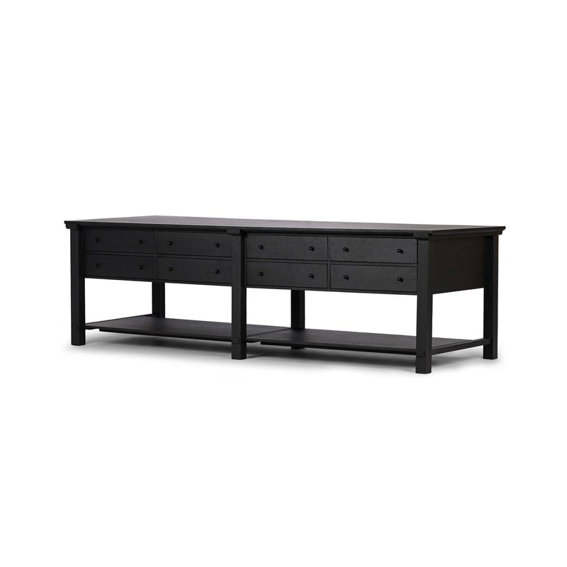 Gardendale Kitchen Island - Black Oak