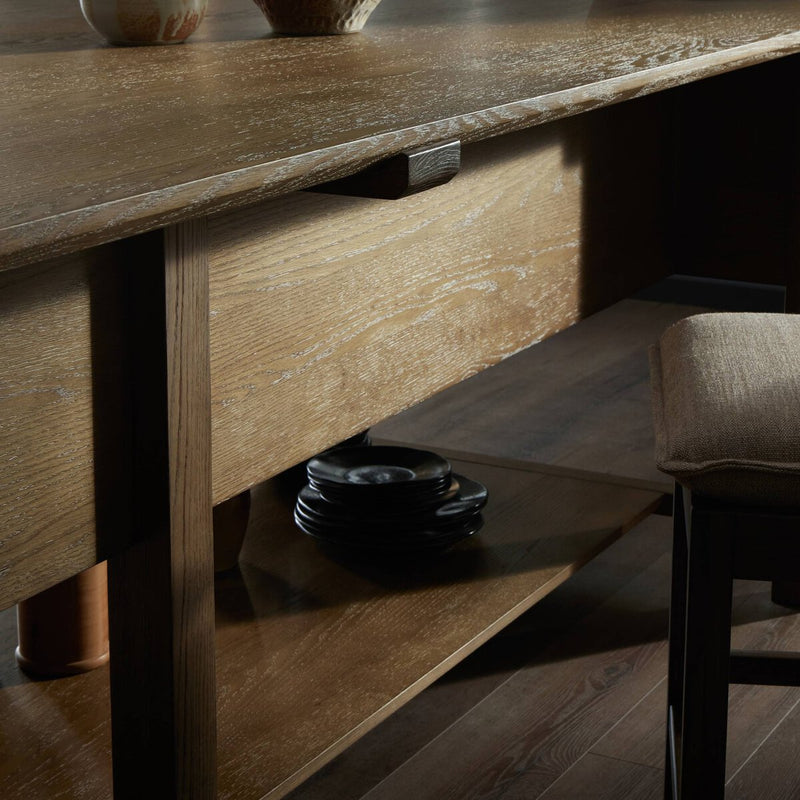 Gardendale Kitchen Island - Tan Oak