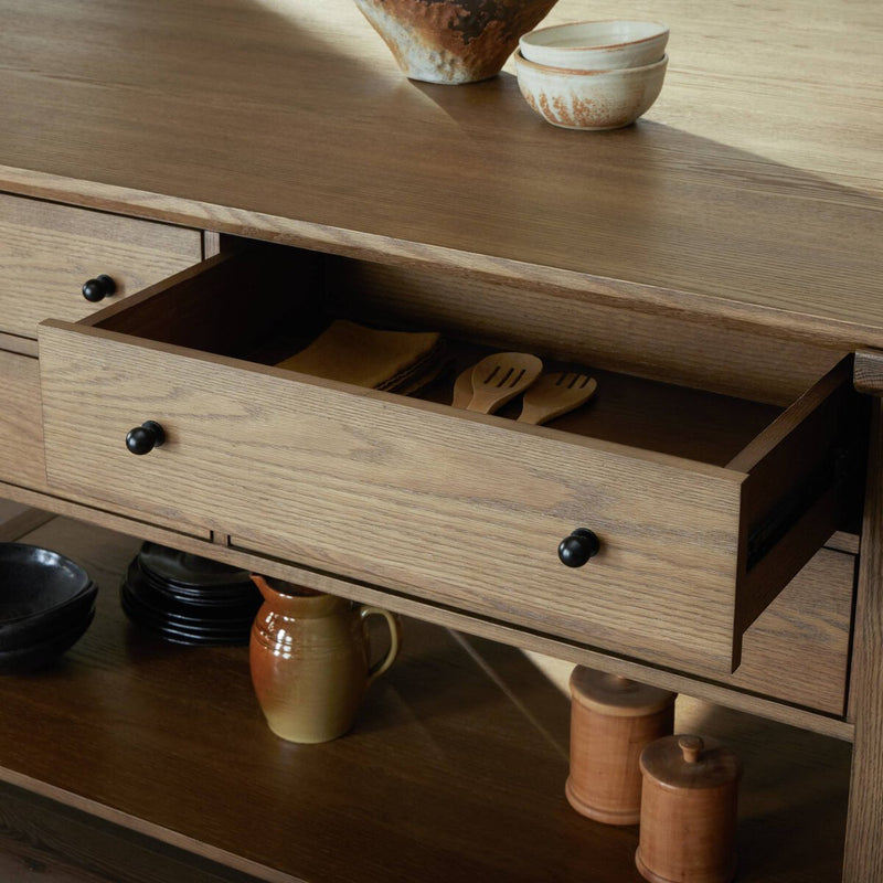 Gardendale Kitchen Island - Tan Oak