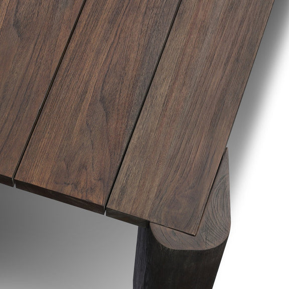 Soho Outdoor Dining Table - Stained Saddle Brown