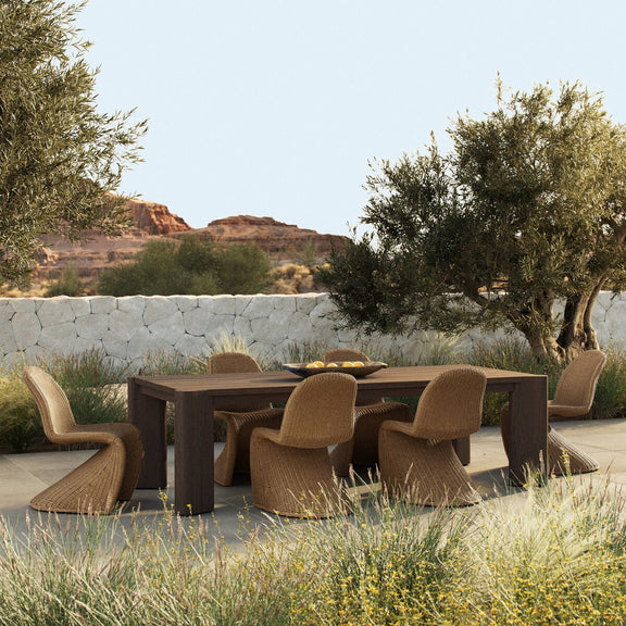 Soho Outdoor Dining Table - Stained Saddle Brown