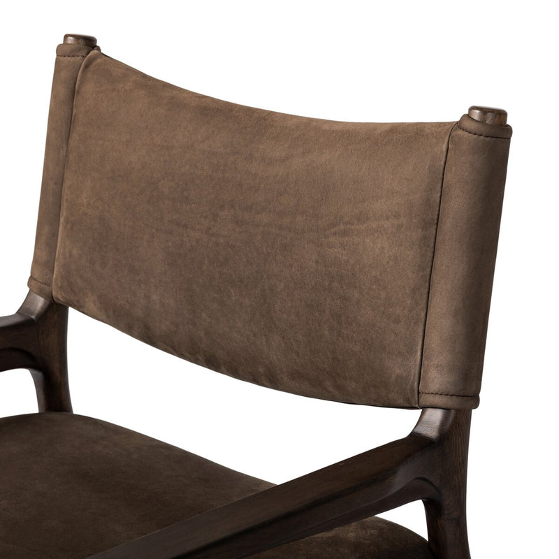 Jayla Dining Armchair - Nubuck Cigar