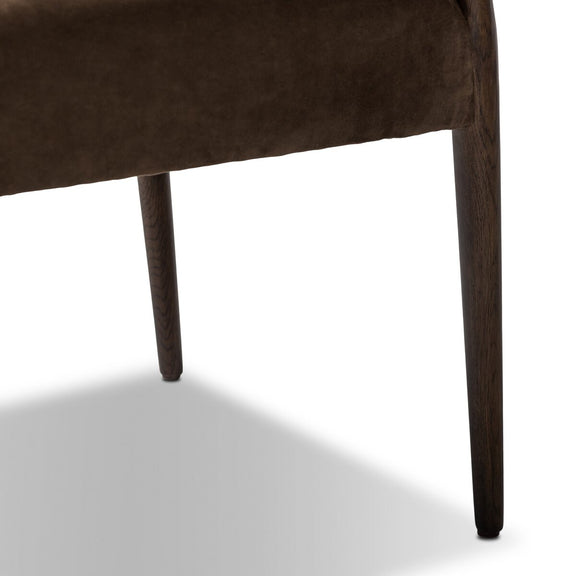 Jayla Dining Armchair - Nubuck Cigar
