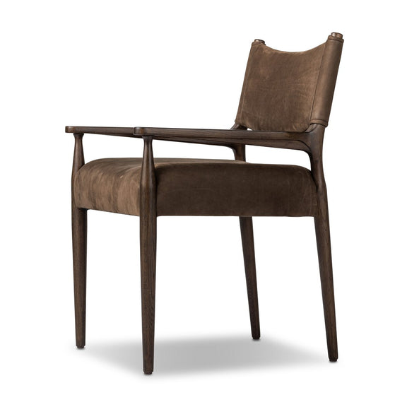 Jayla Dining Armchair - Nubuck Cigar
