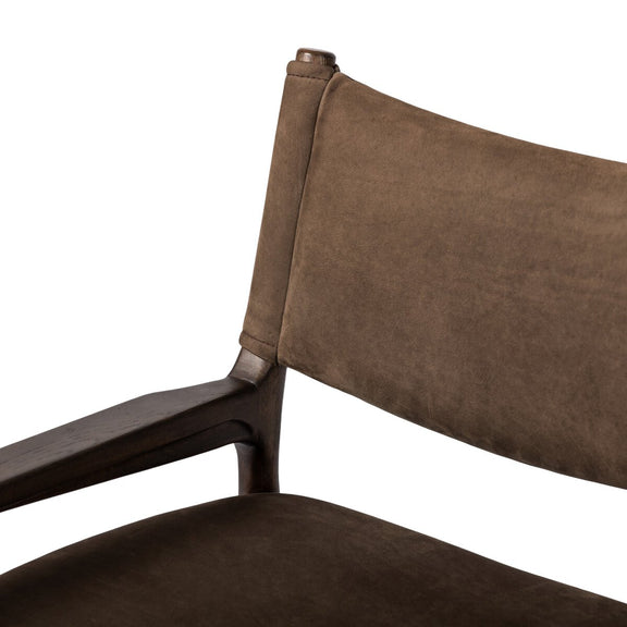 Jayla Dining Armchair - Nubuck Cigar