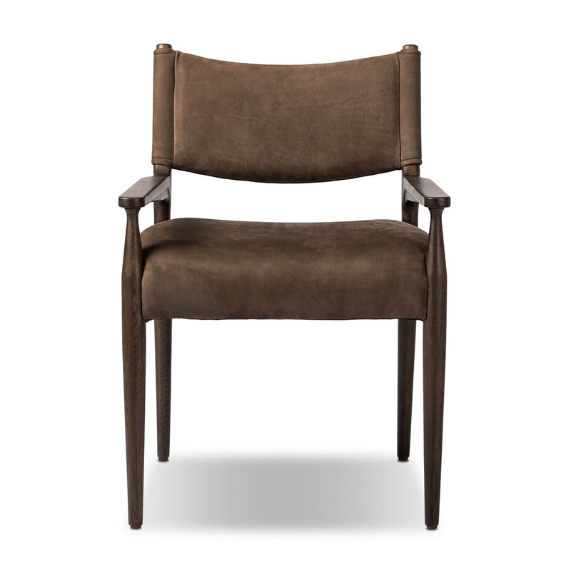 Jayla Dining Armchair - Nubuck Cigar