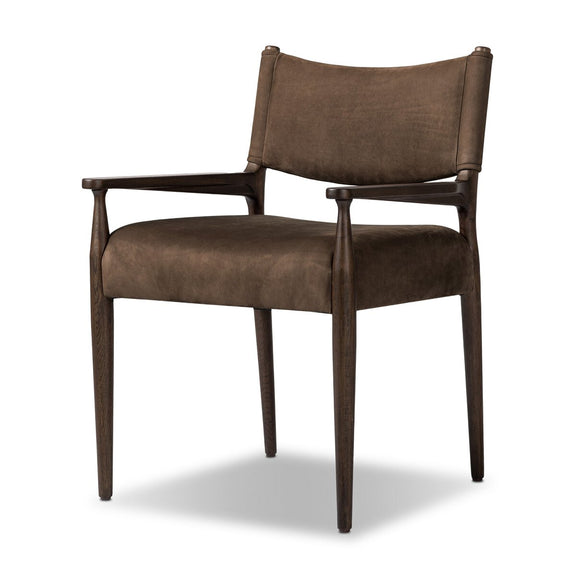 Jayla Dining Armchair - Nubuck Cigar