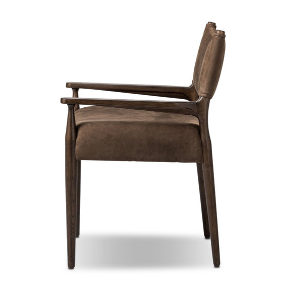 Jayla Dining Armchair - Nubuck Cigar