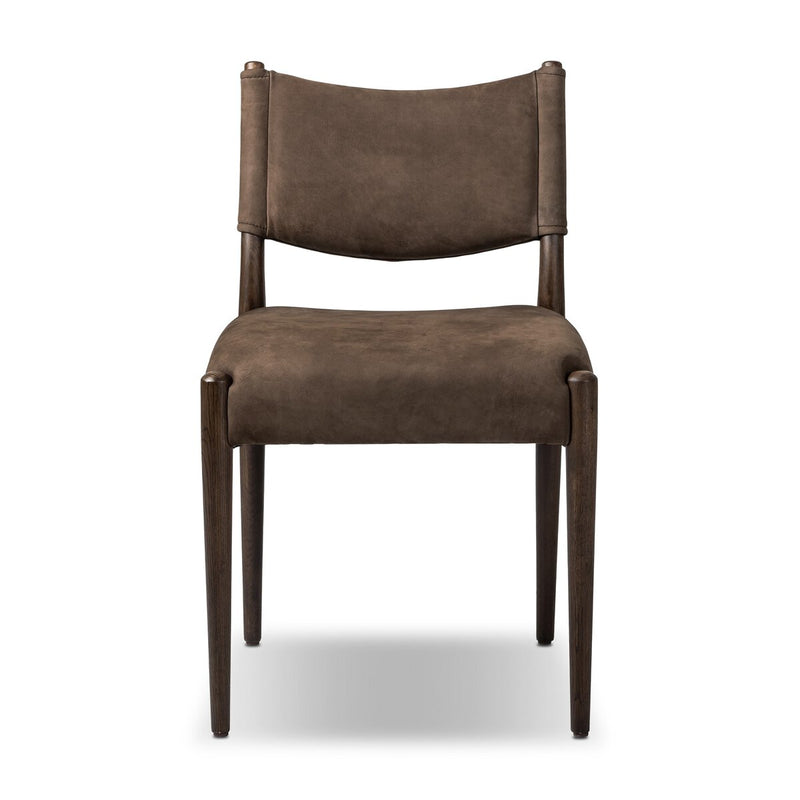 Jayla Armless Dining Chair - Nubuck Cigar
