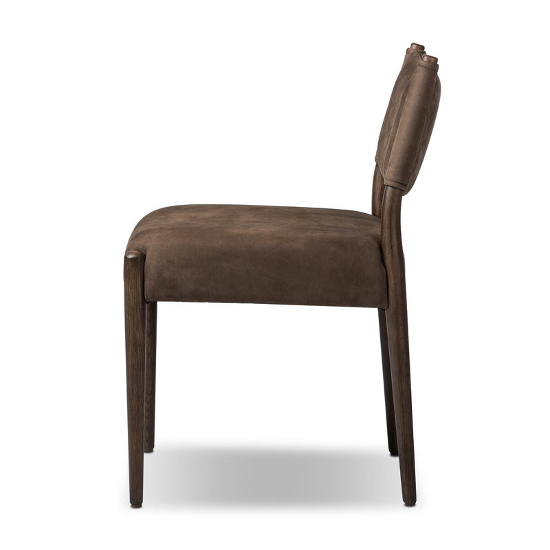 Jayla Armless Dining Chair - Nubuck Cigar