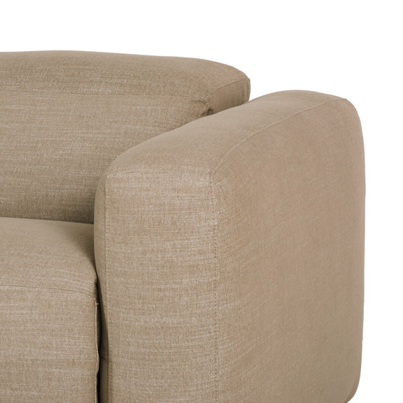 Radley Power Recliner 3-Piece Sectional W/ Chaise - Crypton® Nomad Taupe