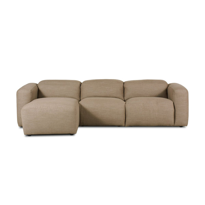 Radley Power Recliner 3-Piece Sectional W/ Chaise - Crypton® Nomad Taupe