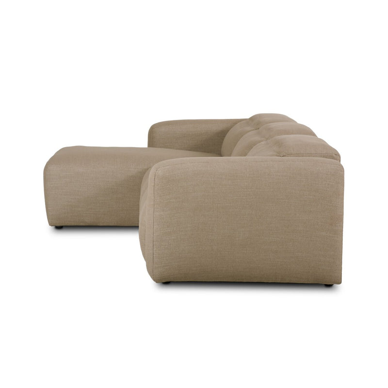 Radley Power Recliner 3-Piece Sectional W/ Chaise - Crypton® Nomad Taupe