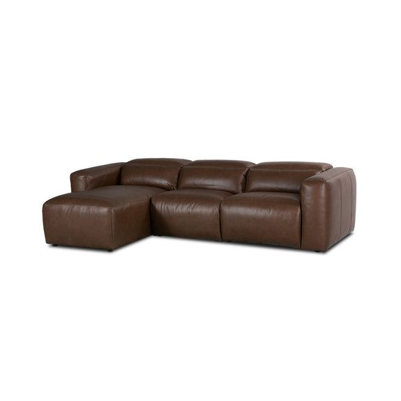 Radley Power Recliner 3-Piece Sectional W/ Chaise - Sonoma Coco