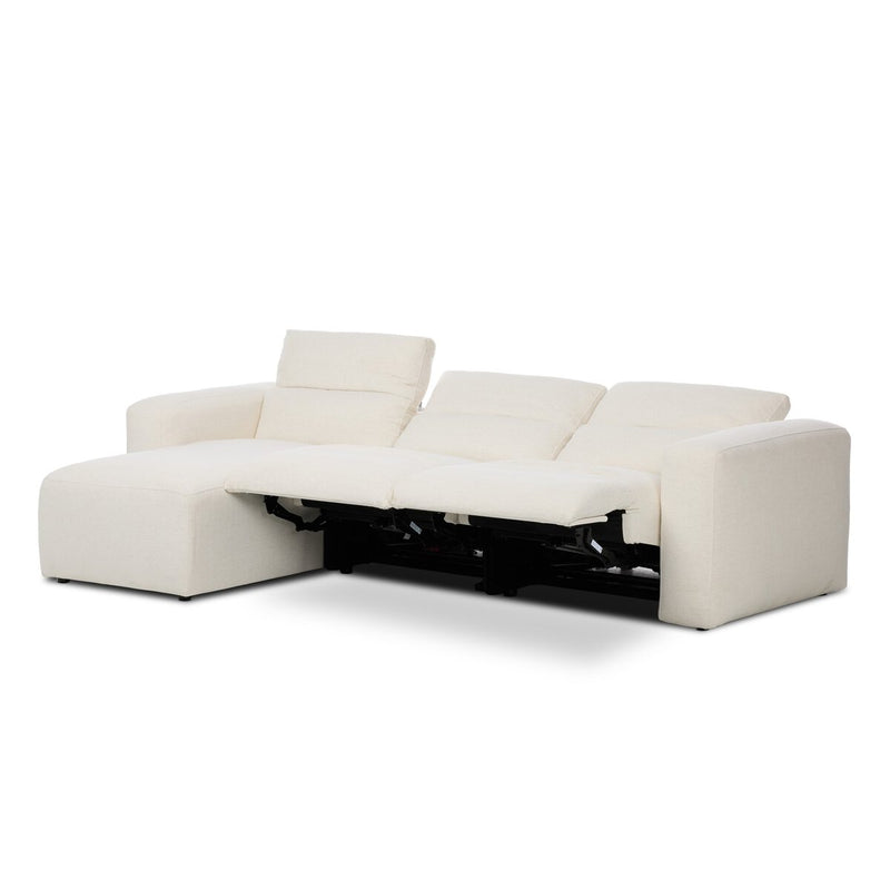 Radley Power Recliner 3-Piece Sectional W/ Chaise - Crypton Nomad Snow