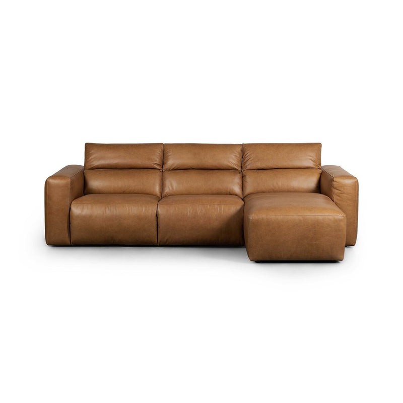 Radley Power Recliner 3-Piece Sectional W/ Chaise - Sonoma Butterscotch