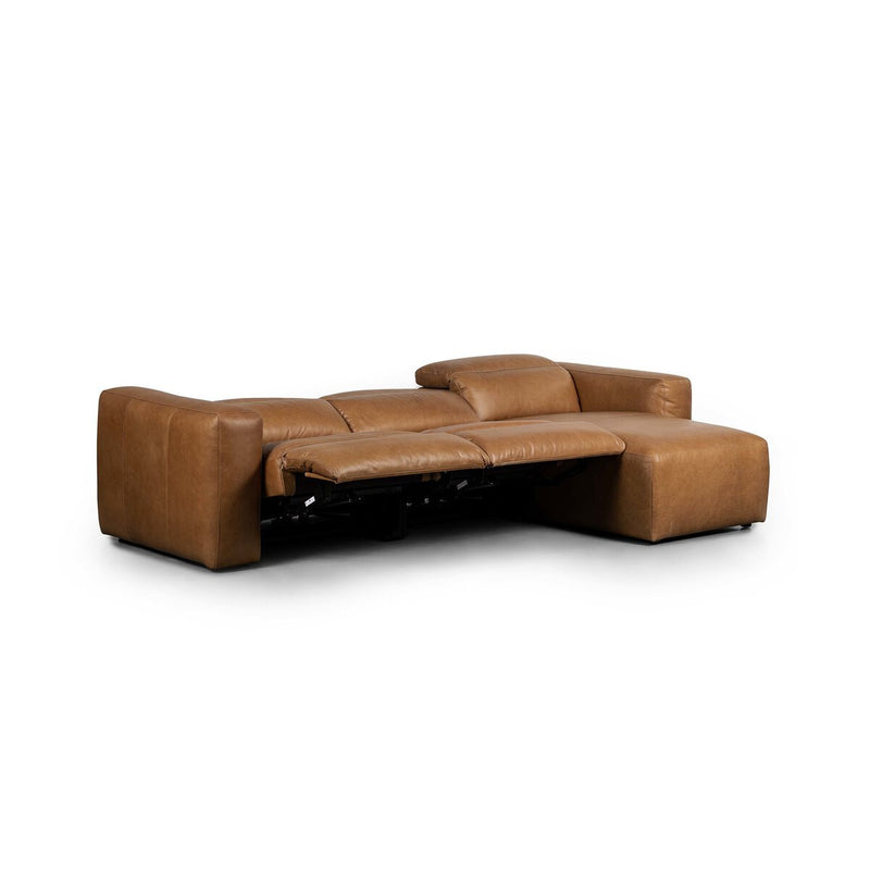 Radley Power Recliner 3-Piece Sectional W/ Chaise - Sonoma Butterscotch