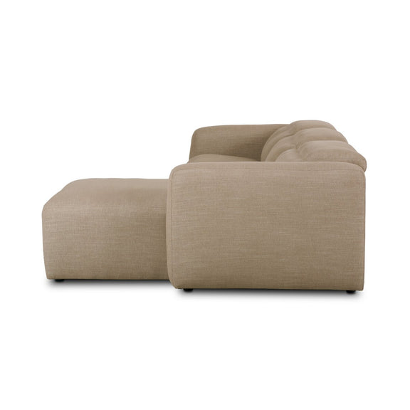 Radley Power Recliner 3-Piece Sectional W/ Chaise - Crypton® Nomad Taupe