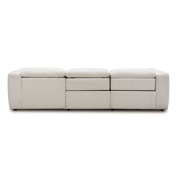 Radley Power Recliner 3-Piece Sectional W/ Chaise - Crypton Nomad Snow