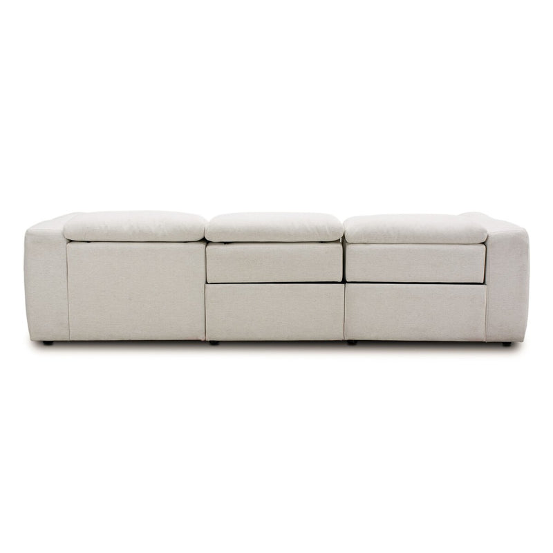 Radley Power Recliner 3-Piece Sectional W/ Chaise - Crypton Nomad Snow